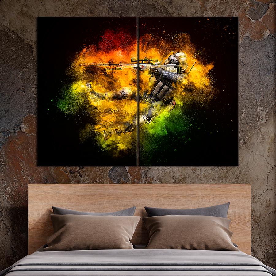 Настенний декор Компьютерная игра Counter-Strike: Global Offensive 165x122 см (A180-2)