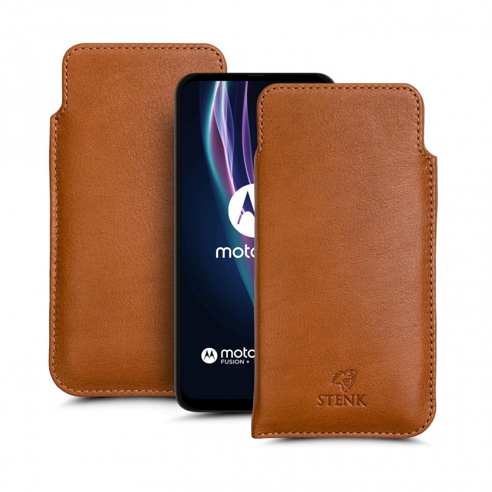 Футляр Stenk Elegance для Motorola One Fusion Plus Коричневий (66037)