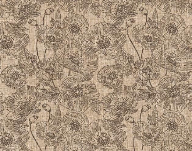 Обои на бумажной основе Шарм 168-01 Маки 0,53х10 м Бежевый (660d257fa1ff6009fa416afc)