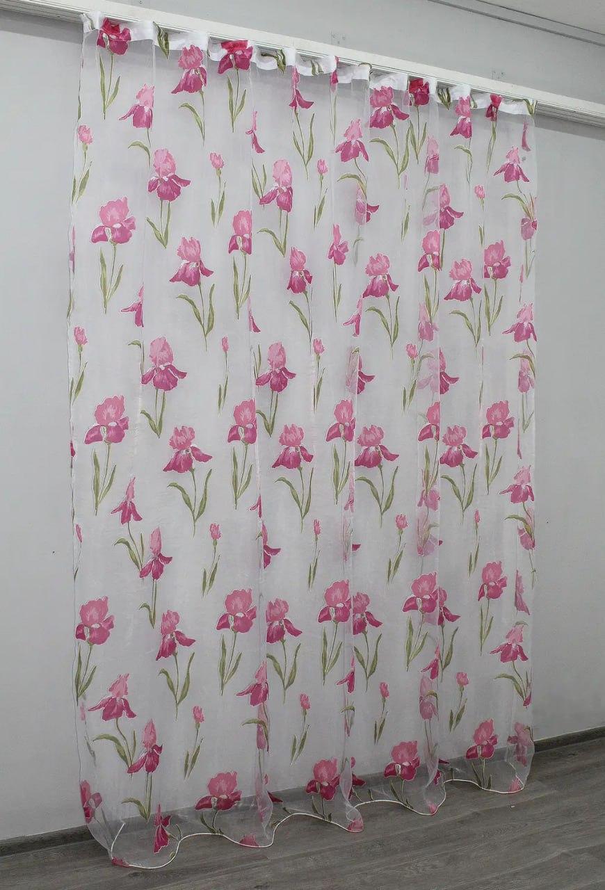 Гардина-тюль Органза на тесьме 2 шт. 300x270 см Розовый (tul-983т-5)