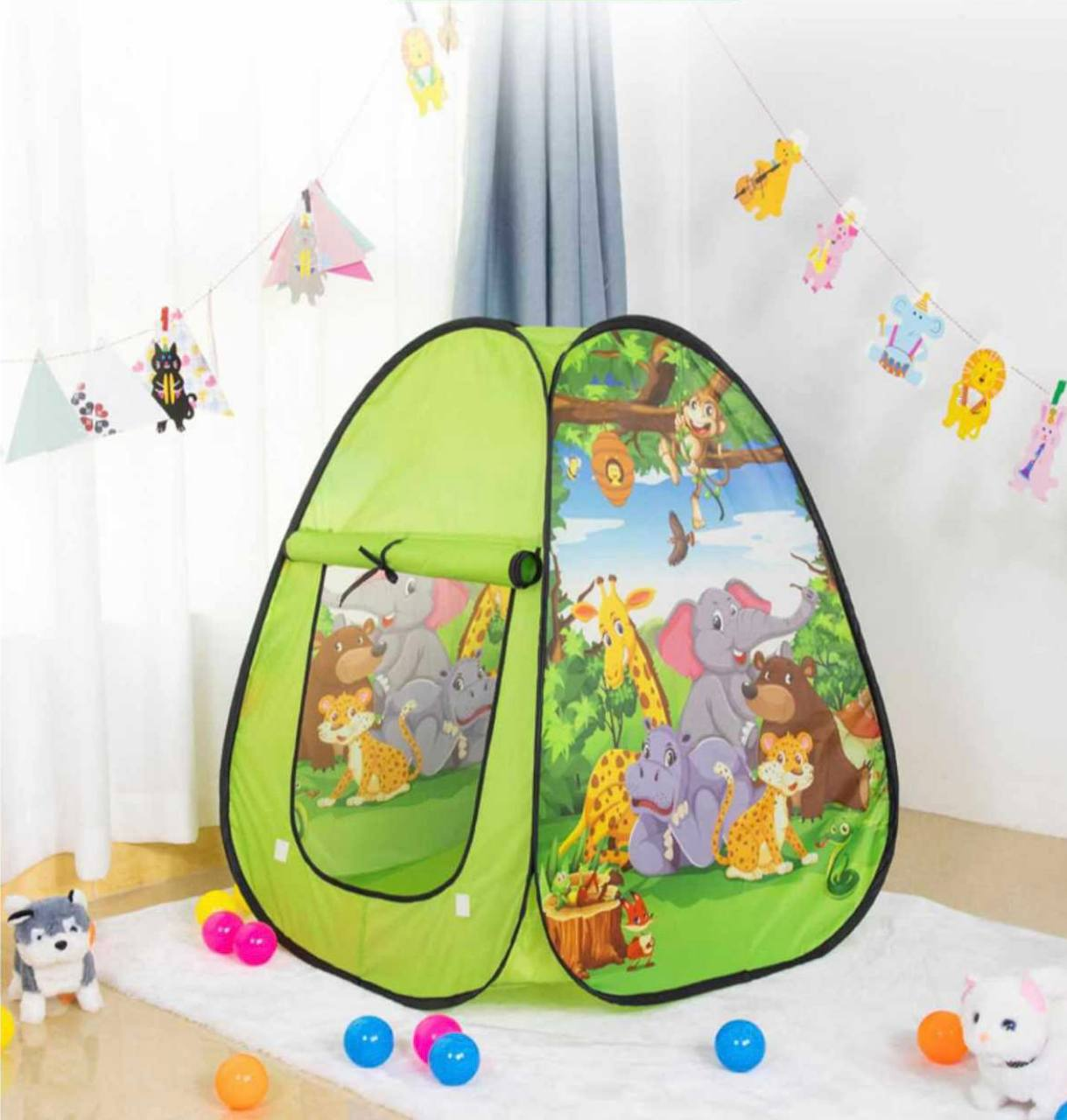 Палатка детская игровая в сумке MR 1106 Зверята