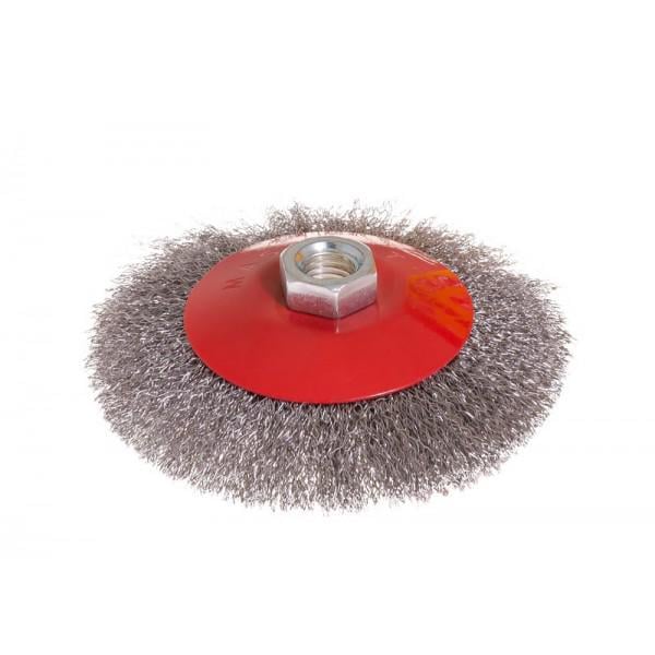 Щітка конусна MasterTool GM із рифленого дроту D115 М14 (19-8211)