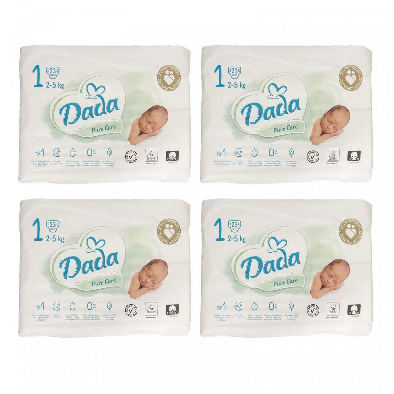 Подгузники Dada Pure Care 1 2-5 кг 92 шт. (2023065503)
