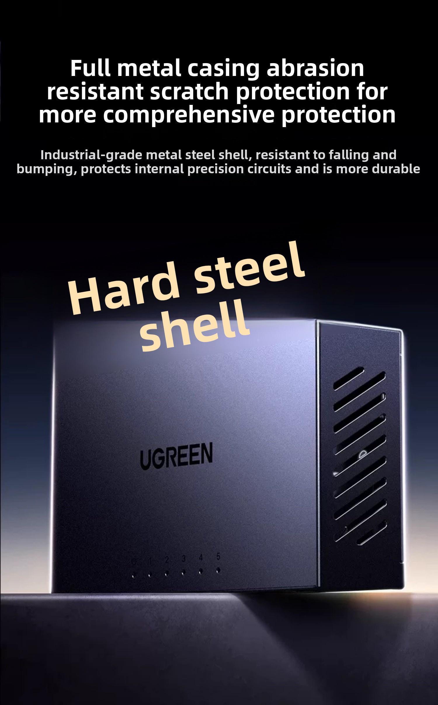 Коммутатор сетевой Ugreen 5 портов 1000 мбит/с 4kV (55466) - фото 11