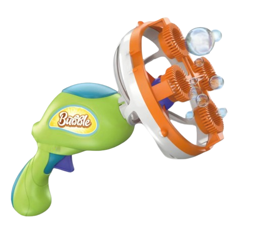 Пистолет для мыльных пузырей LS7727-55-2 с вентилятором подсветкой и мыльным раствором (26389726)