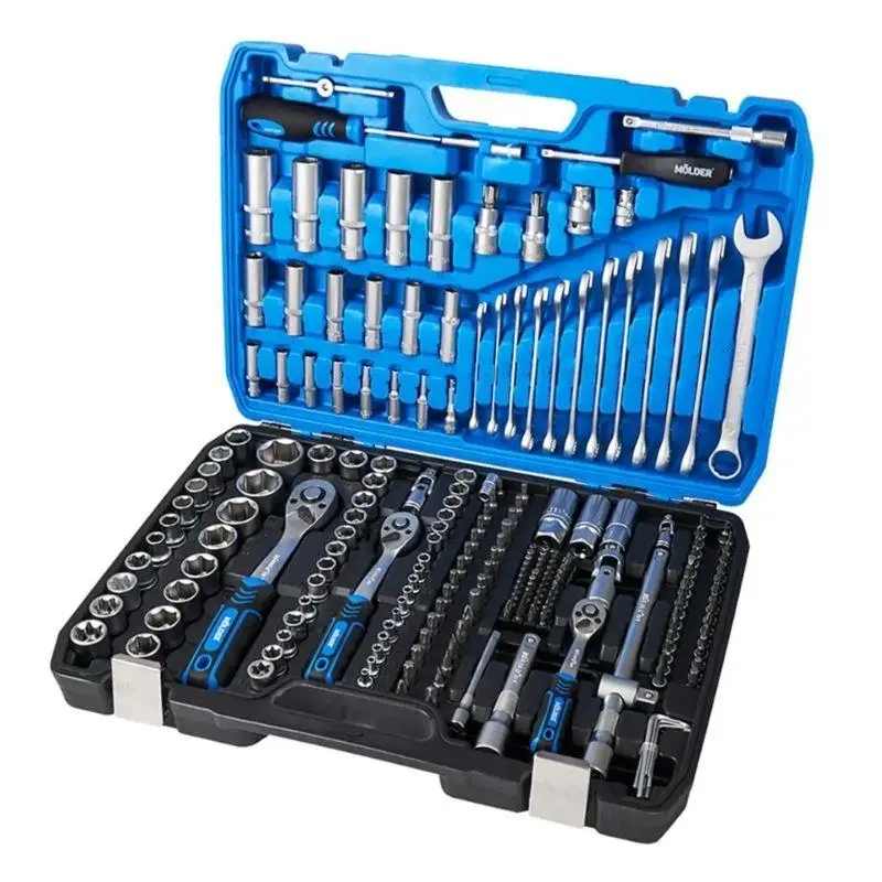 Набор инструментов Molder 1/2 1/4 3/8 219 шт. 72Т CrV в кейсе (MT60219)