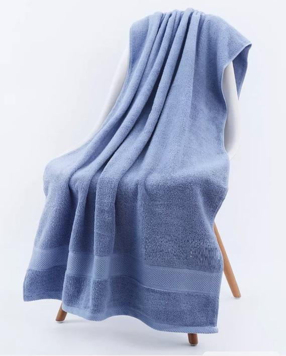 Рушник банний Organic Lux 140х70 см Синій (RBathBlueORGANIC_Lux) - фото 4 Рушник банний Organic Lux 140х70 см Синій (RBathBlueORGANIC_Lux) - фото 4