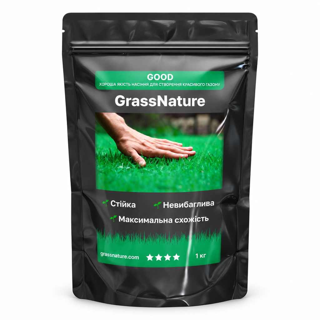 Травосмесь газонная GrassNature GOOD Premium густой газон 1 кг/30 м2 (3222111537)