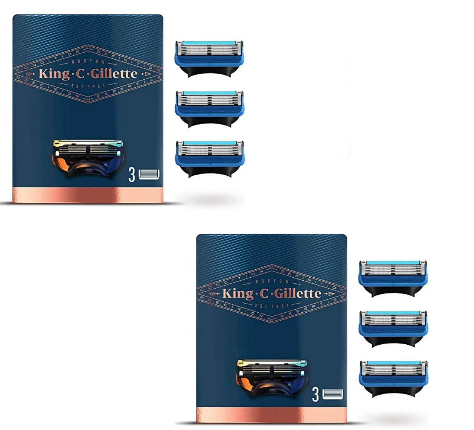 Картриджі для гоління чоловічі Gillette King C. сумісні з Fusion 5 6 шт.