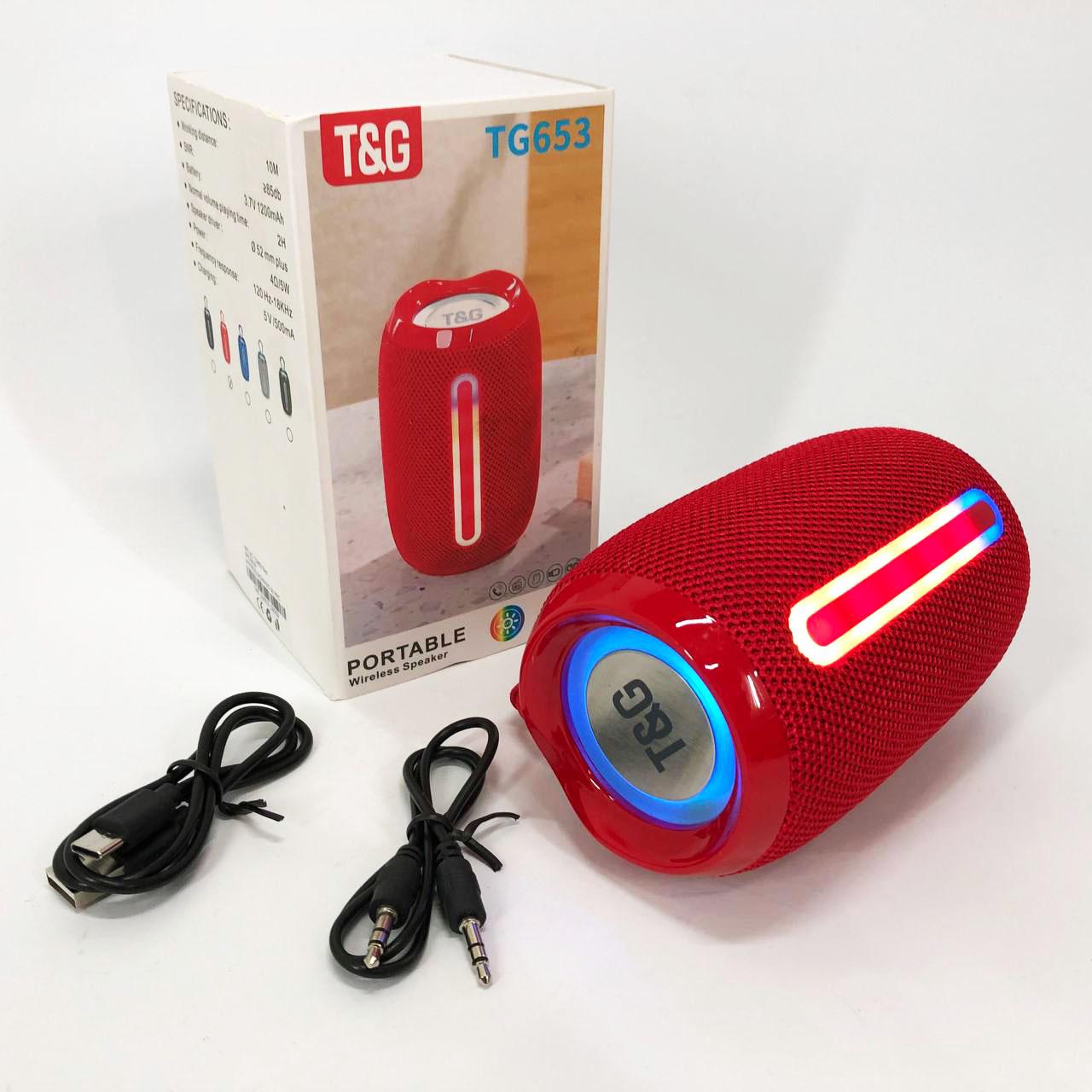 Портативна колонка Bluetooth TG653 USB з ремінцем Червоний - фото 2 Портативна колонка Bluetooth TG653 USB з ремінцем Червоний - фото 2
