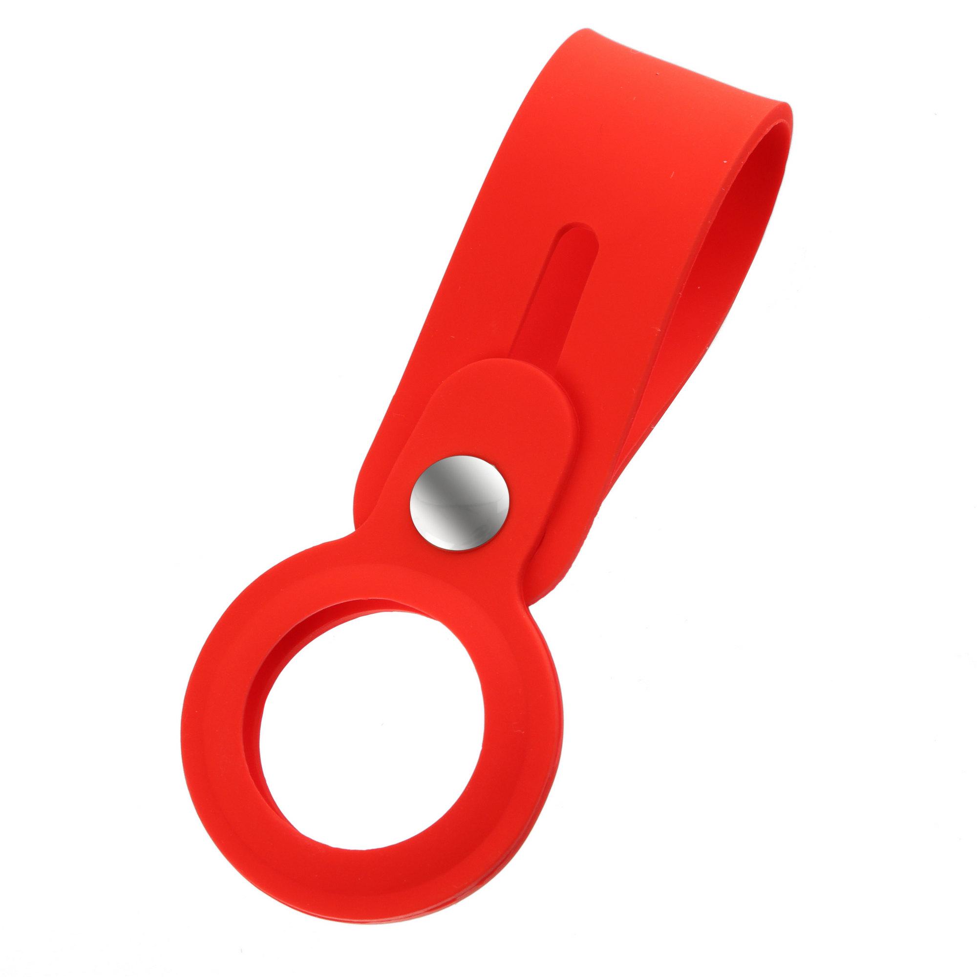 Чехол-брелок ArmorStandart для AirTag Silicone Loop with Button Red (ARM58925)