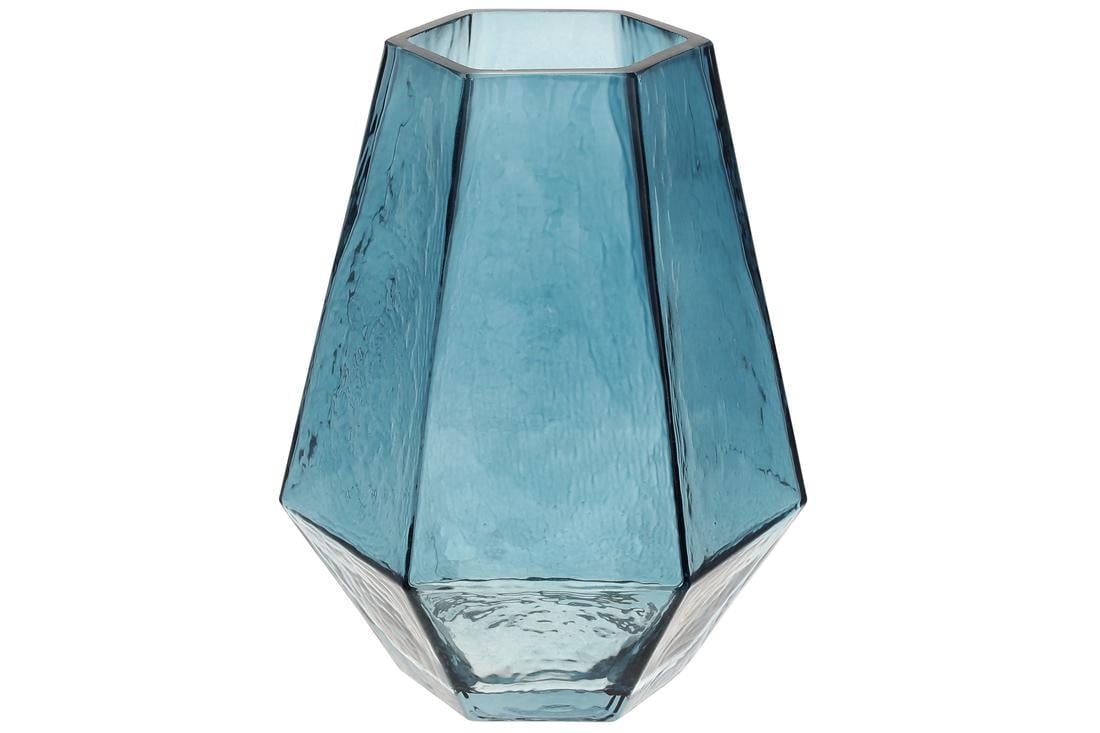 Ваза стеклянная Bonadi Винченцо 21 см Cиний (591-327)