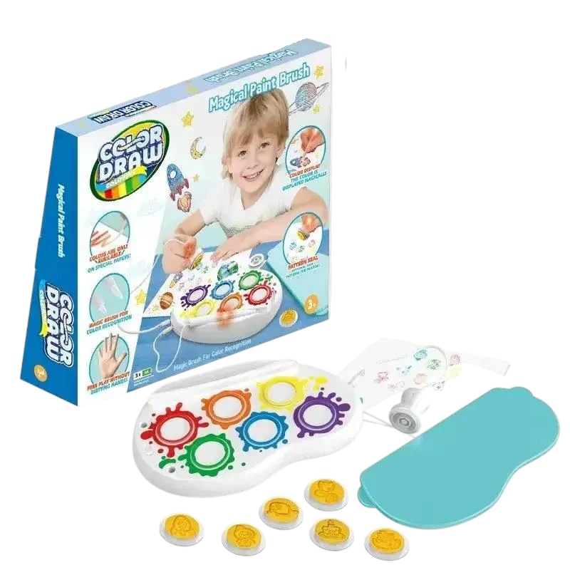 Набор для рисования Crayola Color Wonder Magic Light Brush Bluey со световой кистью 18 листов от 3 лет