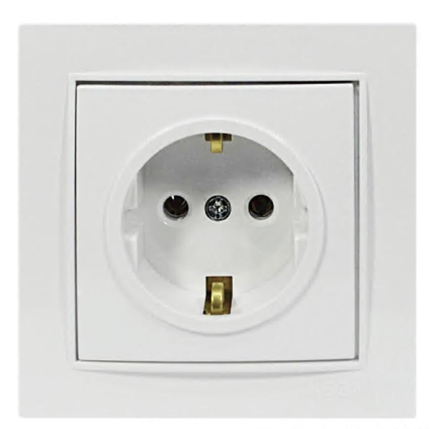 Розетка одинарная с заземлением Nilson Thor Белый (00000004091)