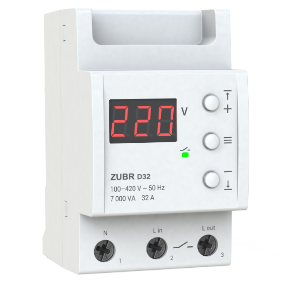 Реле напряжения ZUBR D32 32А (27210708)