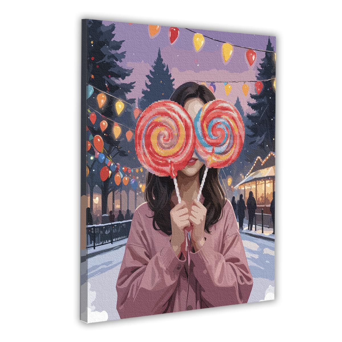 Картина по номерам с алмазной мозаикой Santi Сладкие леденцы 40x50 см (Top-954938)