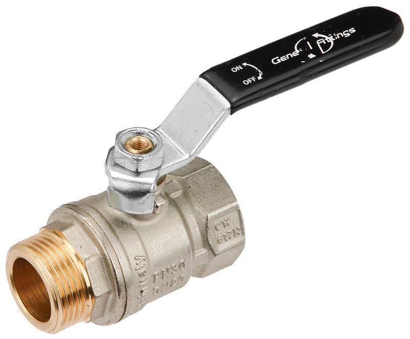 Кран кульовий стандартний General Fittings 7S00.L2 ВЗ 3/4" PN30 латунь