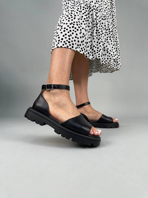 Босоножки женские кожаные р. 38 Черный (9973-1/38)