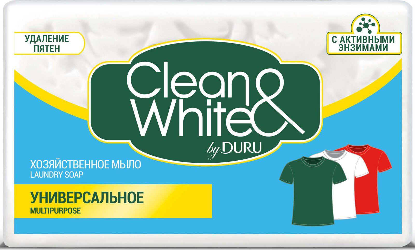 Мыло хозяйственное Duru Clean&White универсальное 4 шт. 120 г (772)