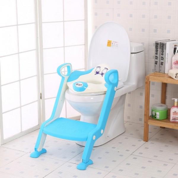 Детская накладка на унитаз Boyj BQ-104 с лесенкой Голубой