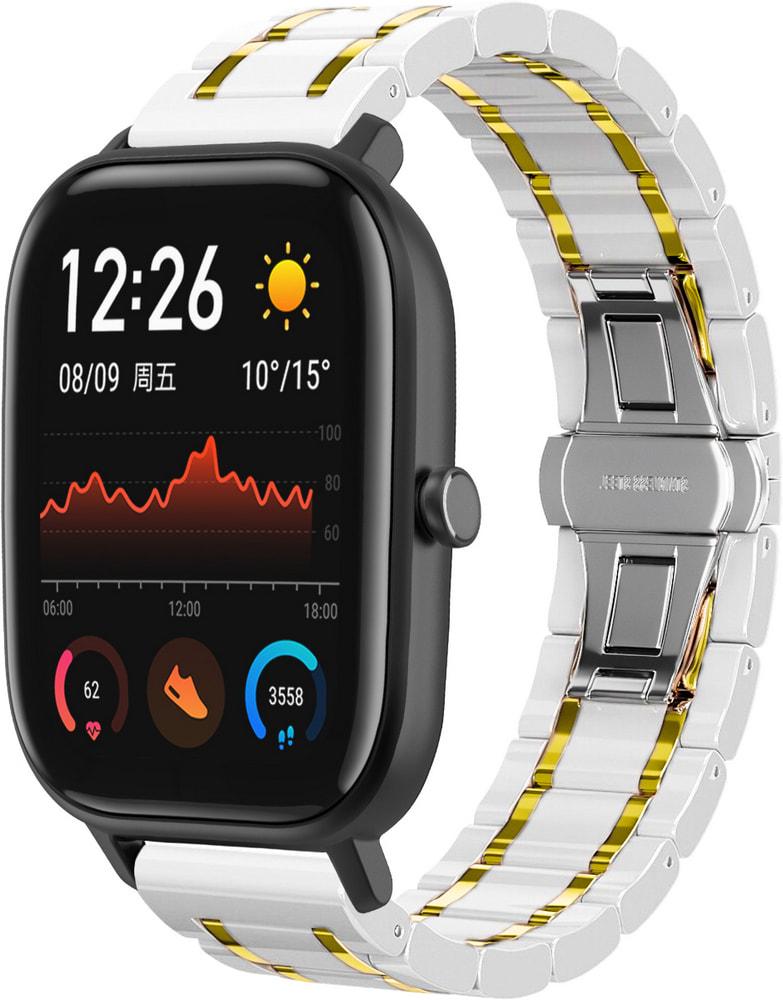 Ремешок керамический Ceramo для Amazfit GTS White/Gold (28737-65)