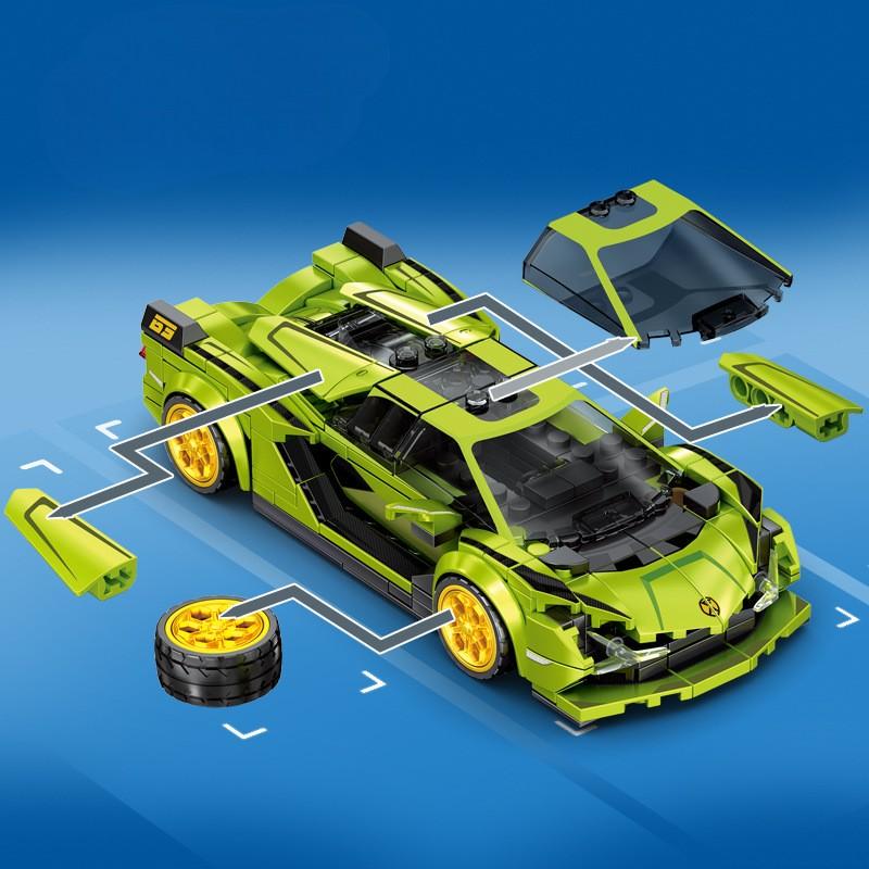 Конструктор SEMBO Famous Car Sports Car 714541 332 деталі Зелений  (714541) - фото 3