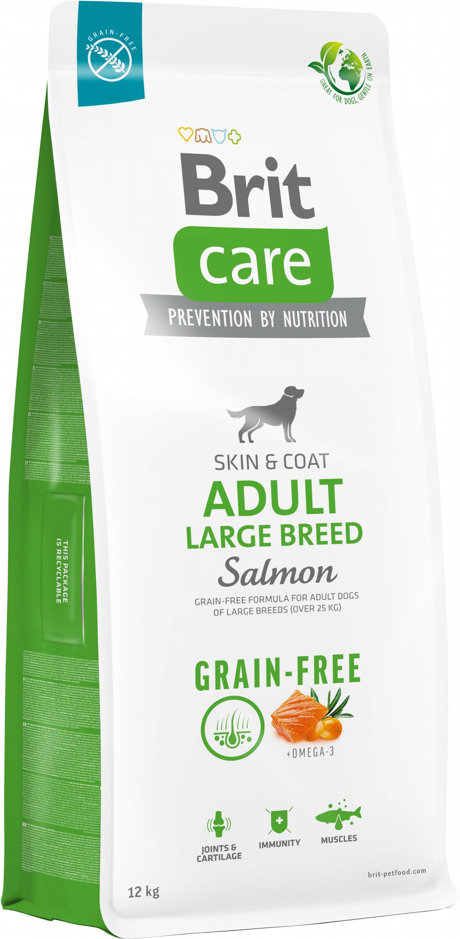 Корм для собак больших пород Brit Care Dog Grain-free Large Breed с лососем беззерновой 12 кг (8595602558896)