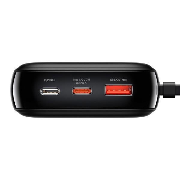 Повербанк BASEUS Qpow Digital Display 20000 mAh quick charging USB 20W Q1 PPQD-20IX Black (DR012230) - фото 3