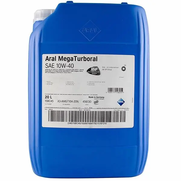 Моторное масло ARAL MegaTurboral 10W-40 20 л (1554ef)