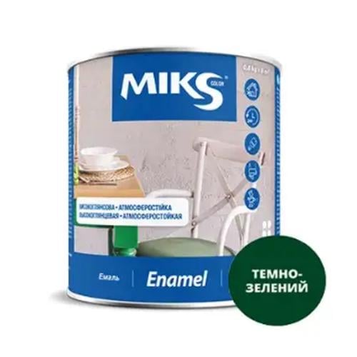 Эмаль алкидная ТМ Miks color 0,8 кг Темно-зеленый (2687630041)