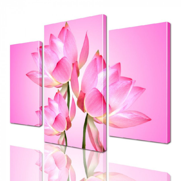 Картина модульная ArtStar Розовая лилия ADFL0020 120х180 см 3 части