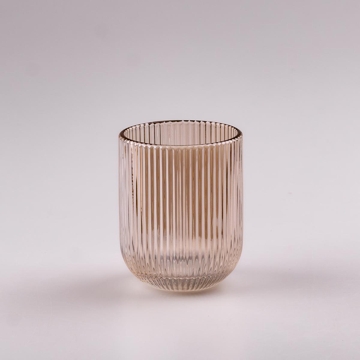 Набор стаканов фигурных ребристых из толстого стекла 6 шт. Tea color (HP7112TC) - фото 3 Набор стаканов фигурных ребристых из толстого стекла 6 шт. Tea color (HP7112TC) - фото 3