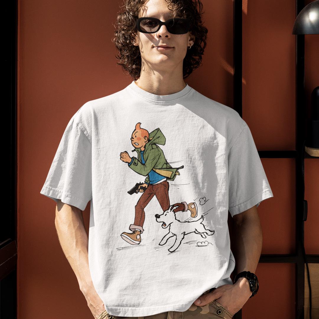Футболка унисекс Tin Tin With Gun wht XS Белый (0000013490)