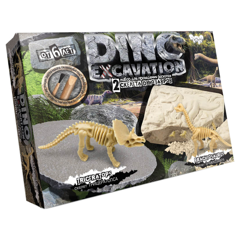 Набор детский для раскопок динозавров DINO EXCAVATION Трицератопс (IE-175-E-122)