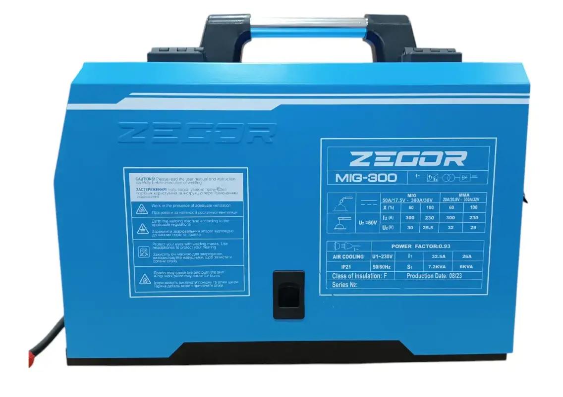 Інверторний зварювальний апарат Zegor MIG-300/IGBT/4 КВт 3в1 MIG TIG MMA - фото 7 Інверторний зварювальний апарат Zegor MIG-300/IGBT/4 КВт 3в1 MIG TIG MMA - фото 7