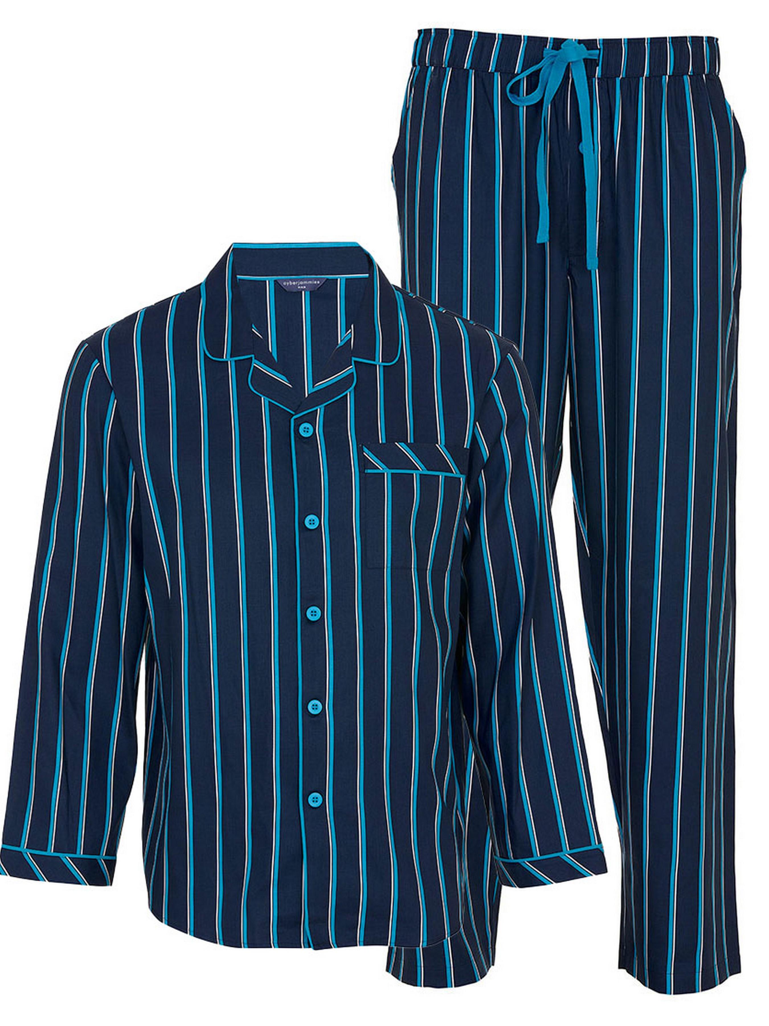 Пижама мужская CYBERJAMMIES Marina 3126-3127 L Синий в полоску (5051877617919) - фото 4