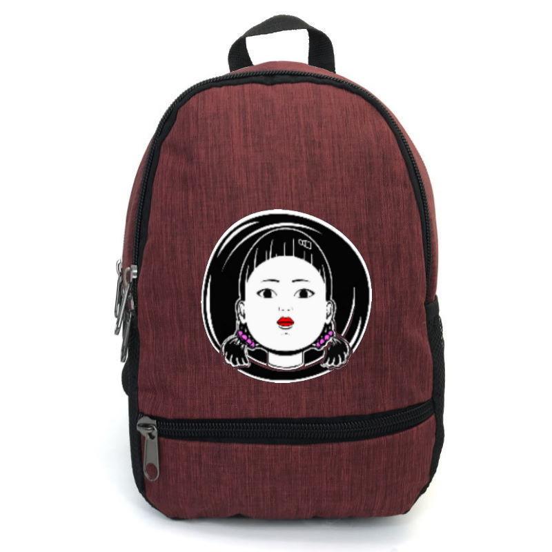 Школьный рюкзак подростковый Cappuccino Toys с принтом Игра в Кальмара 007 sqd 007 12,5 л Красный (1529381946)