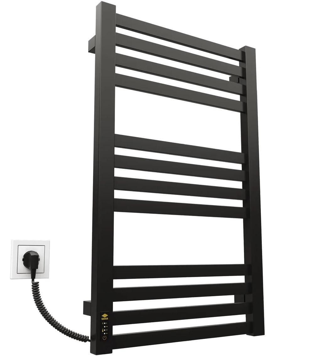 Полотенцесушитель электрический KOSSER Герда EL с таймером 800х500 мм Черный