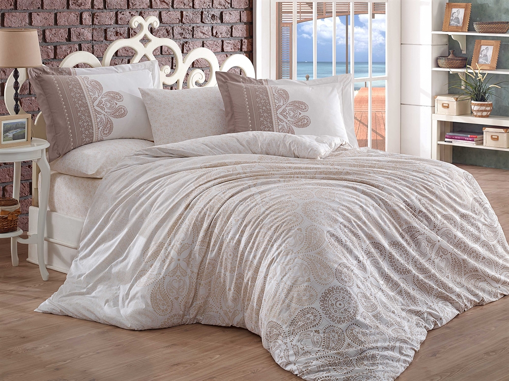 Комплект постельного белья Hobby Flannel 160х220 см/1х50х70 Бежевый