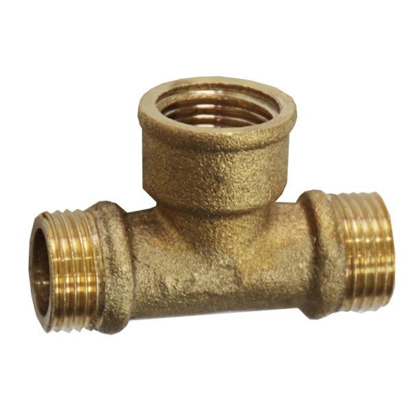 Тройник Wiangi 1/2" усиленный звзз латунь (115711)