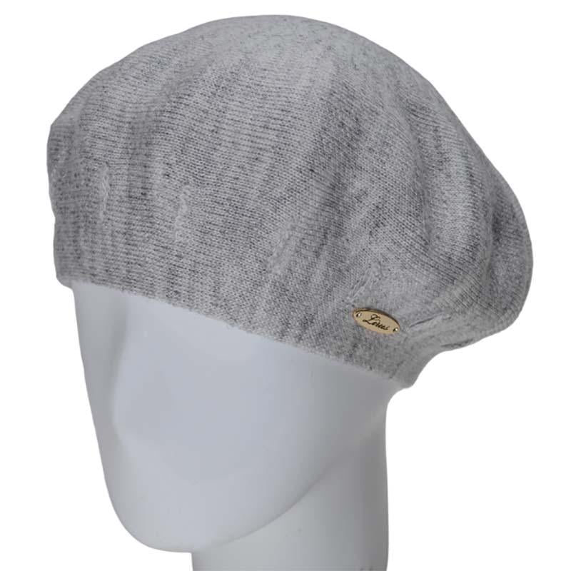 Берет жіночий Lirus Єлі подвійної тонкої в'язки Світло-сірий (119101)