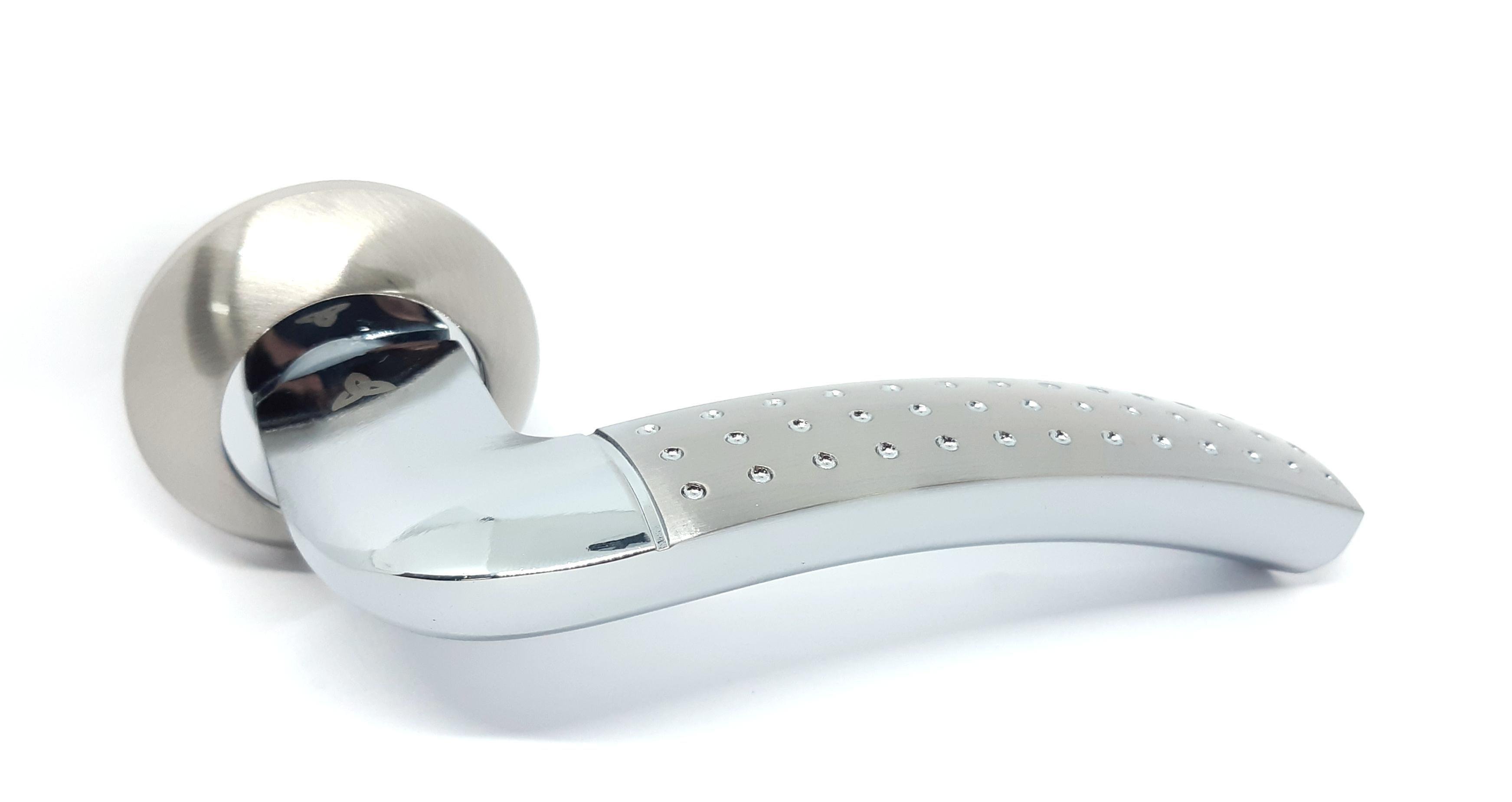 Ручка Kedr на розетці HRoz-07.026-AL SN/CP NM матовий Нікель/Хром полірований