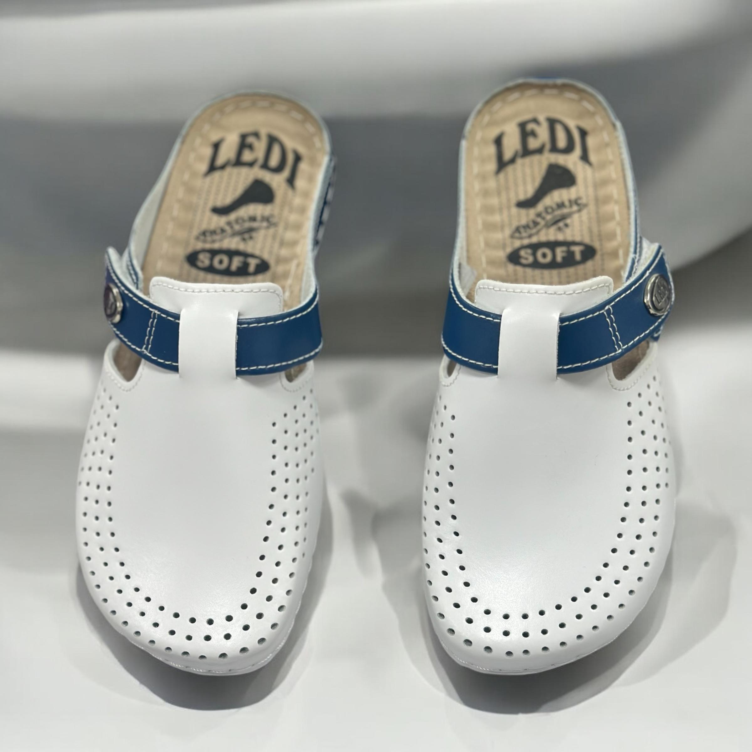Сабо женские Ledi Anatomic р. 36 Белый/Синий (25333895) - фото 3 Сабо женские Ledi Anatomic р. 36 Белый/Синий (25333895) - фото 3