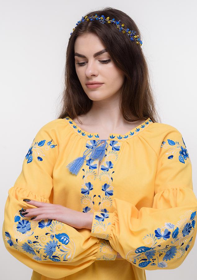 Вишиванка жіноча Вишиваночка р. 50 Жовтий (219-8)
