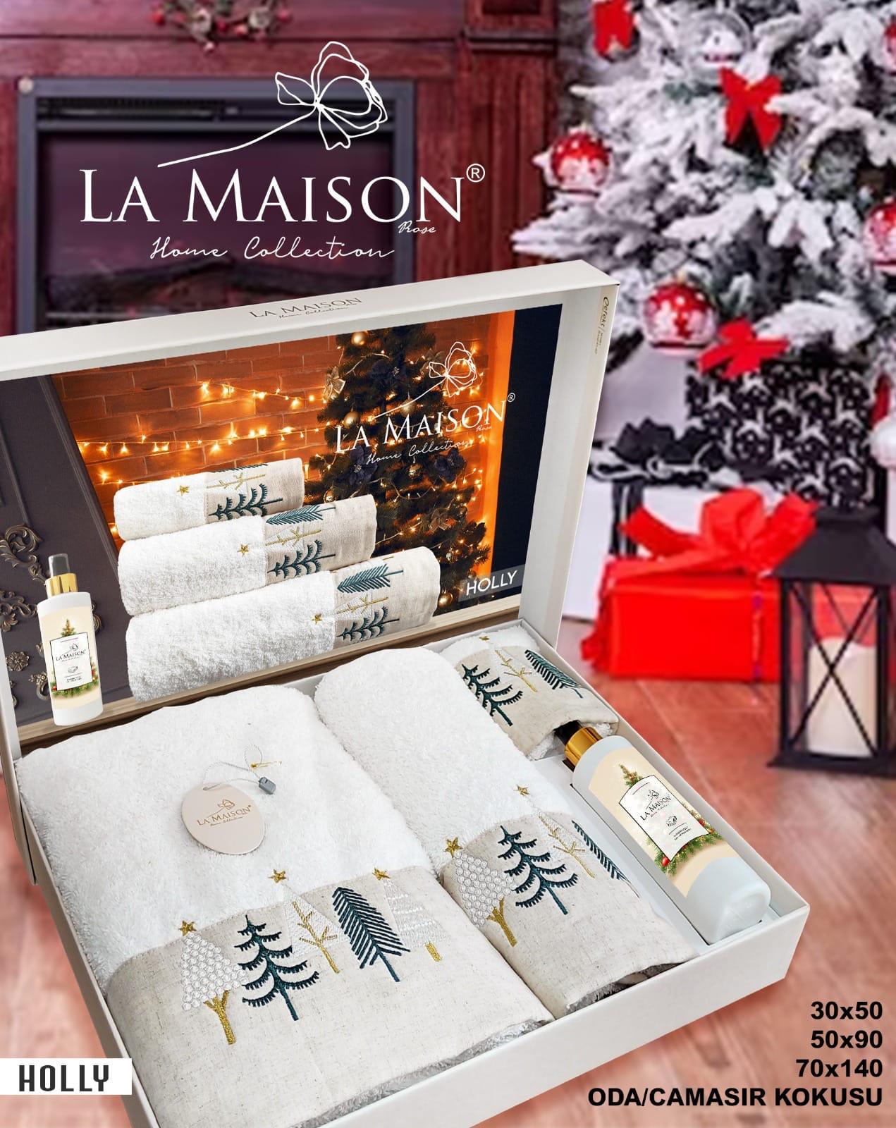 Подарунковий набір рушників La Maison d'Armorine 3 шт. з ароматом Holly 304850 (29657106) - фото 4 Подарунковий набір рушників La Maison d'Armorine 3 шт. з ароматом Holly 304850 (29657106) - фото 4