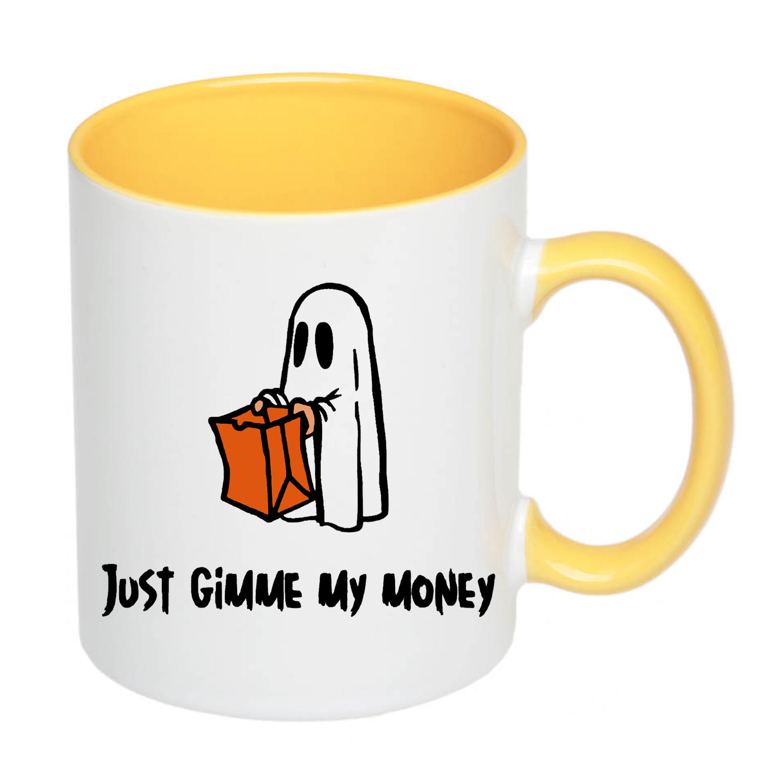 Чашка с печатью Just gimme my money 330 мл Желтый (20976) - фото 2