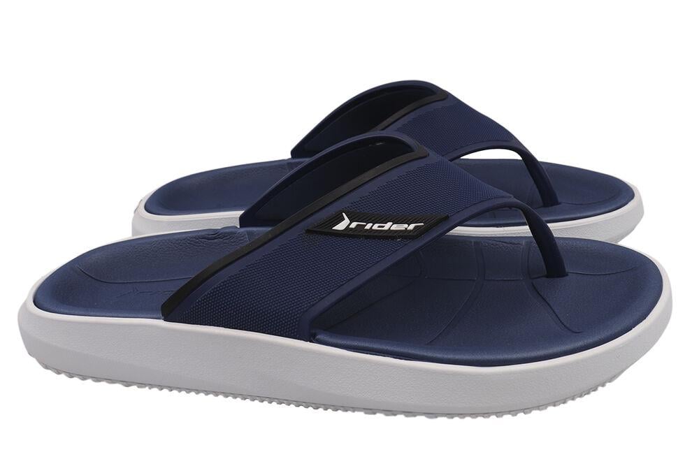 Вьетнамки мужские Rider из резины на низком ходу с открытой пяткой р. 45 Синий (1200-21LV)