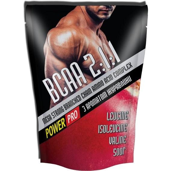 Аминокислота Power Pro BCAA Mega Strong 2:1:1 клюква 500 г