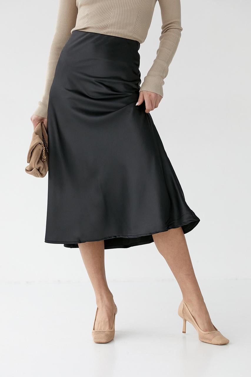 Юбка миди L Черный (9505965)