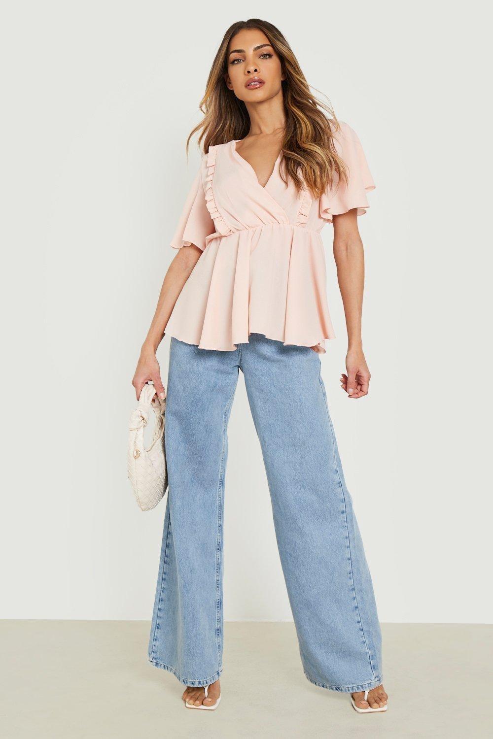 Блуза на запах Boohoo M Пыльная роза (10304/44) - фото 4 Блуза на запах Boohoo M Пыльная роза (10304/44) - фото 4